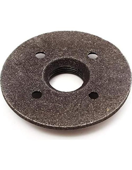 Flange de Piso Hierro Maleable Negro WnewTools 3/4" NPT