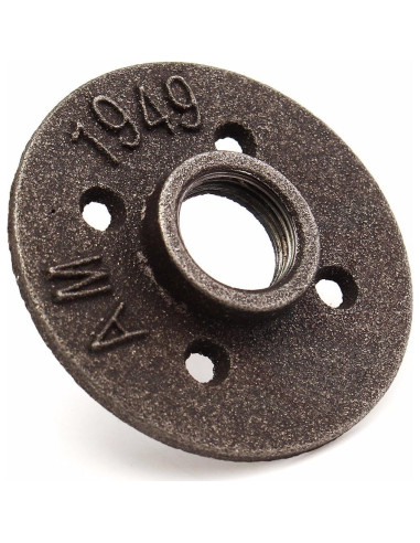 Flange de Piso Hierro Maleable Negro WnewTools 3/4" NPT