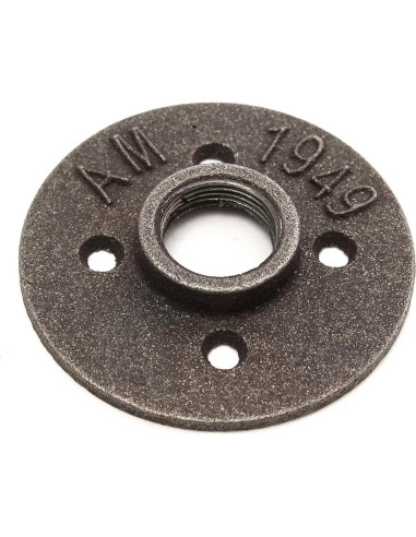 Flange de Piso Hierro Maleable Negro WnewTools 3/4" NPT