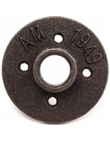 Flange de Piso Hierro Maleable Negro WnewTools 3/4" NPT