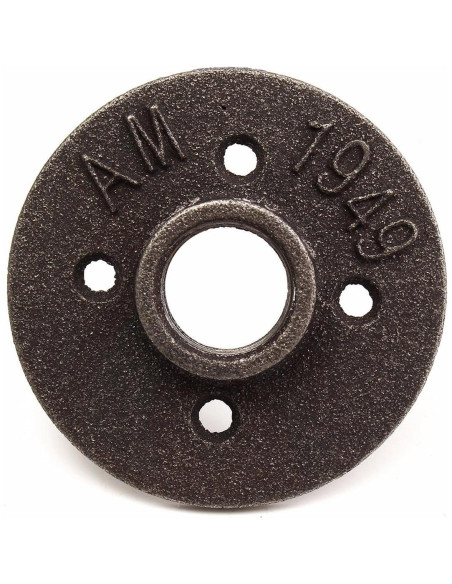 Flange de Piso Hierro Maleable Negro WnewTools 3/4" NPT