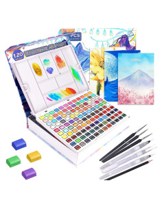 Juego de Pintura Acuarela Gunsamg 120 Colores Multicolores