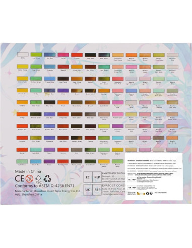 Juego de Pintura Acuarela Gunsamg 120 Colores Multicolores