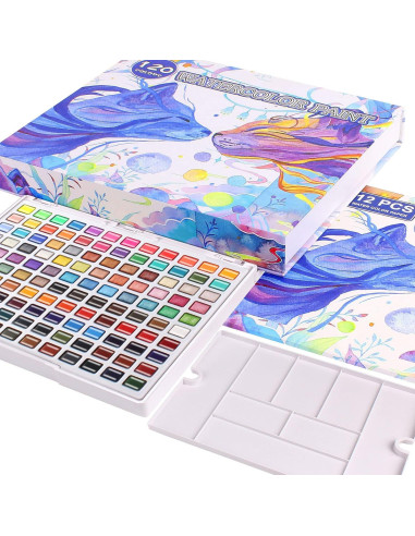 Juego de Pintura Acuarela Gunsamg 120 Colores Multicolores