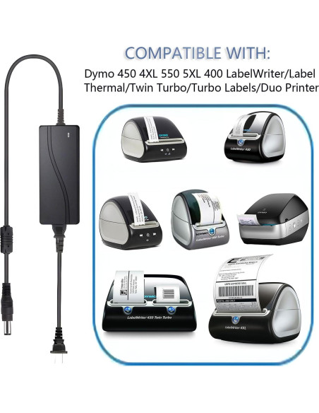 Adaptador de Alimentación 24V UORLEN para Dymo 400 450 550