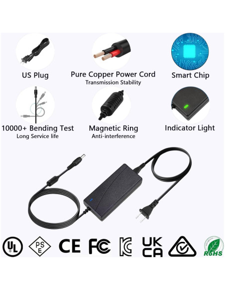Adaptador de Alimentación 24V UORLEN para Dymo 400 450 550