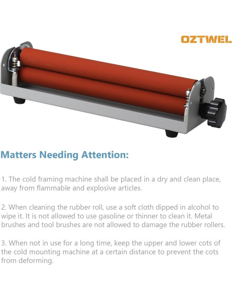 Laminadora Fría Manual Oztwel 12 Pulgadas A4 1.90 kg