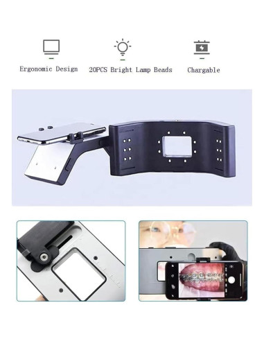 Kit de Luz de Fotografía Dental Móvil 20 LED 6000-6500K