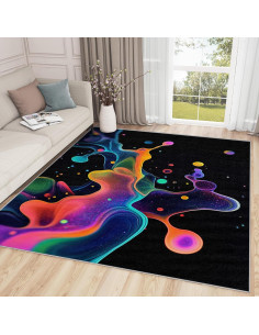 Alfombra Abstracta 8x10 Zoainuos Multicolor Antideslizante 2