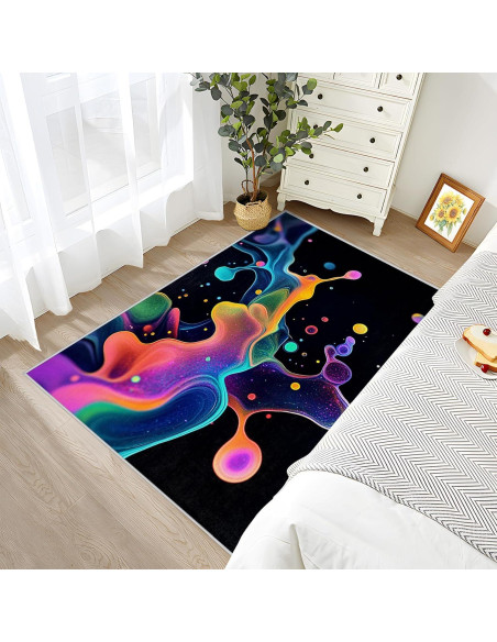 Alfombra Abstracta 8x10 Zoainuos Multicolor Antideslizante