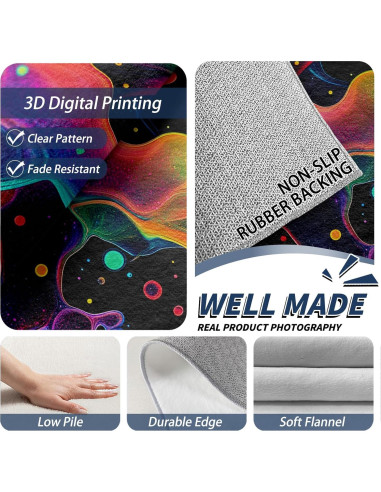 Alfombra Abstracta 8x10 Zoainuos Multicolor Antideslizante