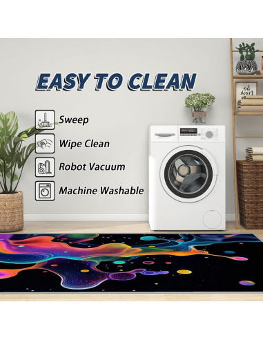 Alfombra Abstracta 8x10 Zoainuos Multicolor Antideslizante