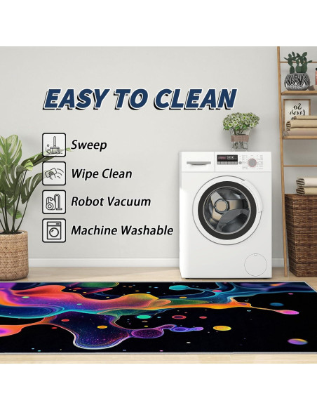 Alfombra Abstracta 8x10 Zoainuos Multicolor Antideslizante