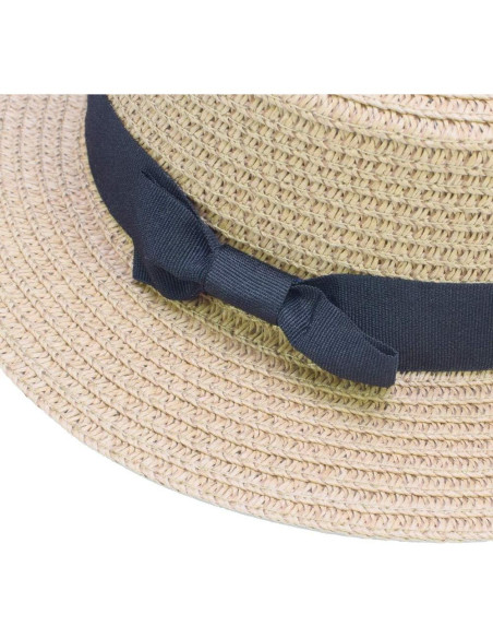 Sombrero de Playa para Niños Beige 100% Paja Natural