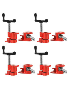 Juego de 4 Abrazaderas de Tubo 1/2" FLK Tech Hierro Fundido