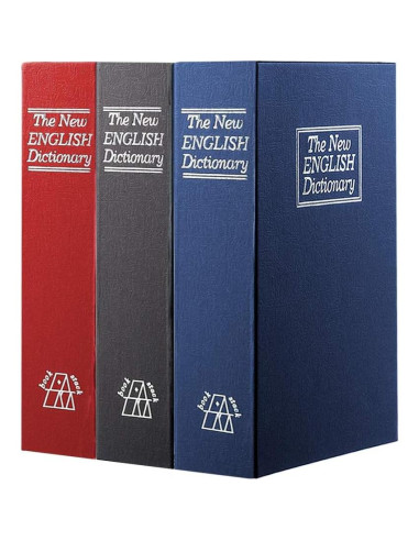 Caja de Libro con Cerradura de Llave Jssmst Grande Negra