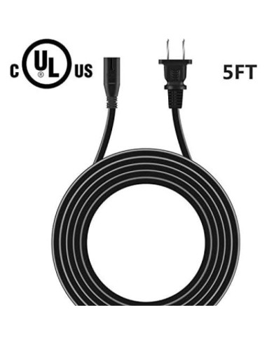 Cable de Alimentación AC 1.5M Omilik UL para Reproductores DVD