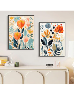 Kit de Pintura por Números Fountor para Adultos - 2 Lienzos 30x40 cm 2