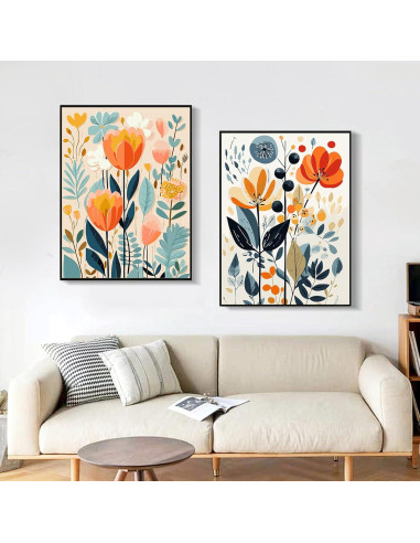 Kit de Pintura por Números Fountor para Adultos - 2 Lienzos 30x40 cm