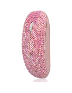 Ratón Inalámbrico Rosa Blingbybri con Cristales Brillantes 2