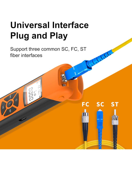 Medidor de Potencia Óptica G-10 -70 a +10 dBm Recargable