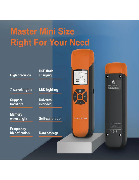 Medidor de Potencia Óptica G-10 -70 a +10 dBm Recargable