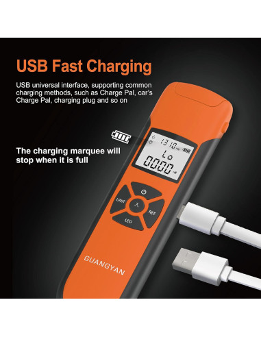 Medidor de Potencia Óptica G-10 -70 a +10 dBm Recargable