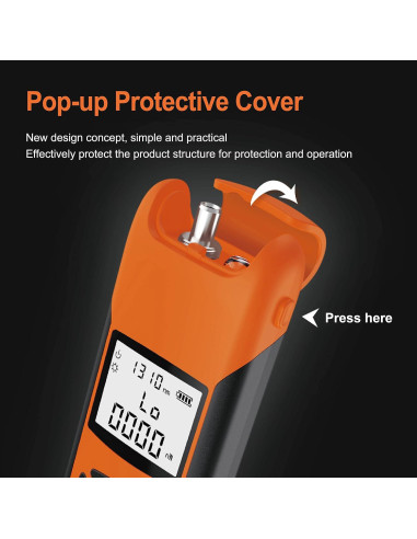 Medidor de Potencia Óptica G-10 -70 a +10 dBm Recargable