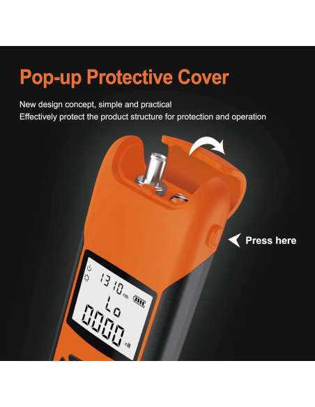 Medidor de Potencia Óptica G-10 -70 a +10 dBm Recargable