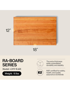 Tabla de Cortar Rectangular John Boos RA-Board 45.72x30.48 cm Madera Cereza 2