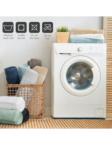 Alfombra de baño Madison Park Splendor 100% algodón 43x61 cm negra