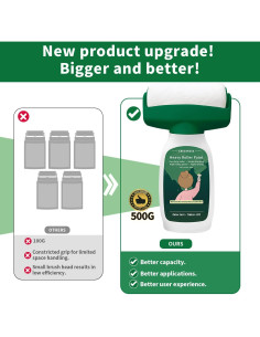 Kit de Pintura de Pared AUOMLVH 500g Blanco, Rodillo 2 en 1 2