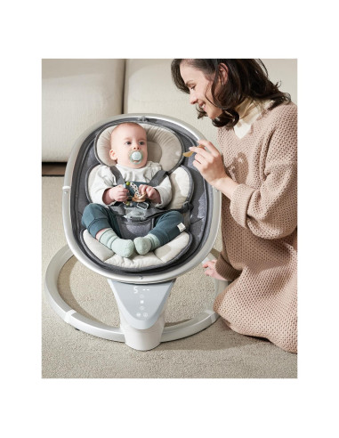 Columpio Eléctrico Yacul para Bebés 0-6 Meses, 5 Movimientos