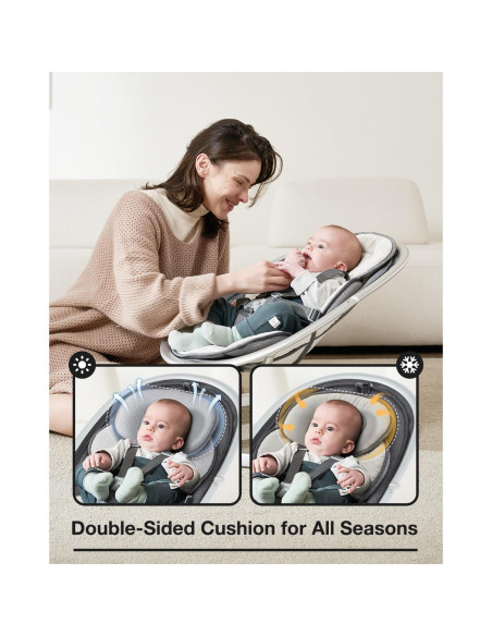 Columpio Eléctrico Yacul para Bebés 0-6 Meses, 5 Movimientos