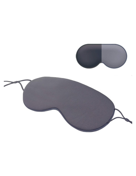 Máscara para dormir DMaos ajustable, seda de leche, negra
