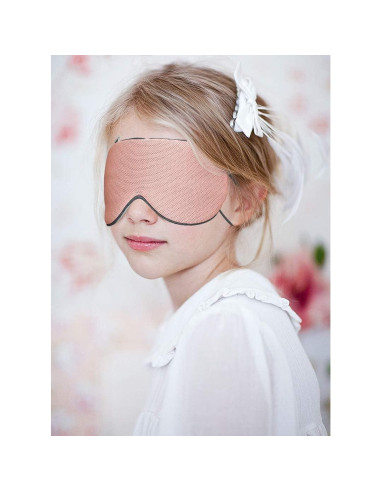 Máscara para dormir DMaos ajustable, seda de leche, negra