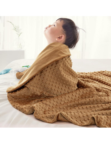 Manta Minky David's Kids 76x102 cm Color Galleta Unisex