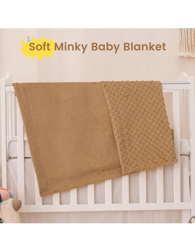 Manta Minky David's Kids 76x102 cm Color Galleta Unisex