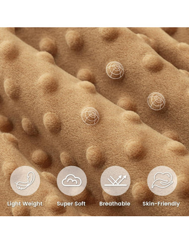 Manta Minky David's Kids 76x102 cm Color Galleta Unisex