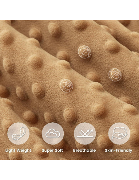 Manta Minky David's Kids 76x102 cm Color Galleta Unisex