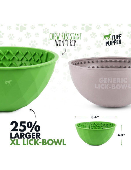Tazón Lamer Perros Tuff Pupper XL Silicona 21cm 4 Texturas