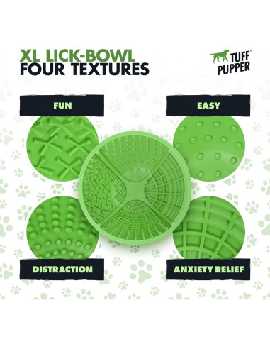 Tazón Lamer Perros Tuff Pupper XL Silicona 21cm 4 Texturas