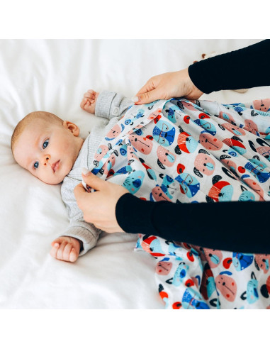 Manta de Muselina para Bebé Roo y Bear 120x120 cm 2 Piezas Perros