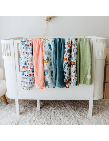 Manta de Muselina para Bebé Roo y Bear 120x120 cm 2 Piezas Perros