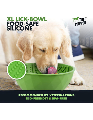 Tazón Lamer Perros Tuff Pupper XL Silicona 21cm 4 Texturas