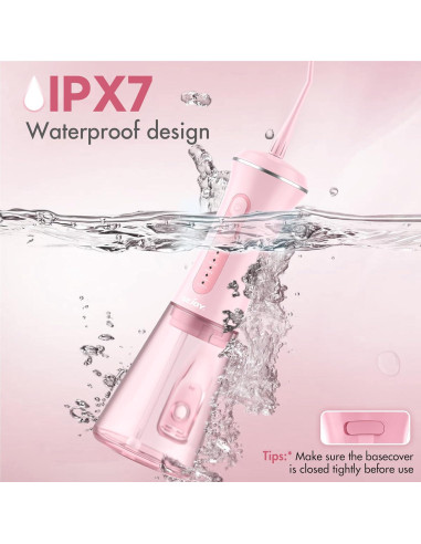 Flosser de Agua Sejoy C12 Inalámbrico 350ML 5 Modos Rosa