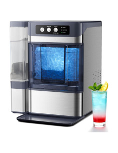 Fabricador de Hielo Nugget QAUSOU 19.96 kg/día Acero Inoxidable