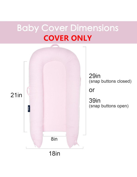 Cubierta de Nido de Bebé MEXXI para Dockatot Deluxe+ Rosa