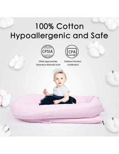 Cubierta de Nido de Bebé MEXXI para Dockatot Deluxe+ Rosa