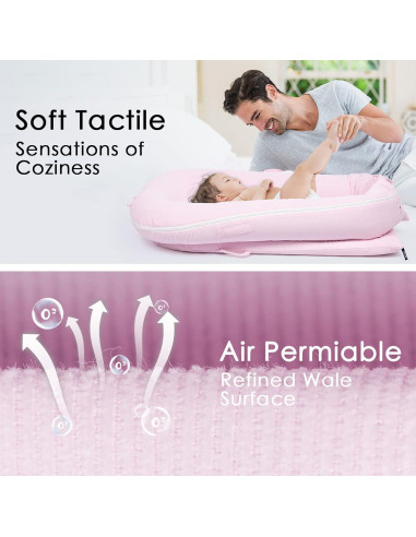 Cubierta de Nido de Bebé MEXXI para Dockatot Deluxe+ Rosa